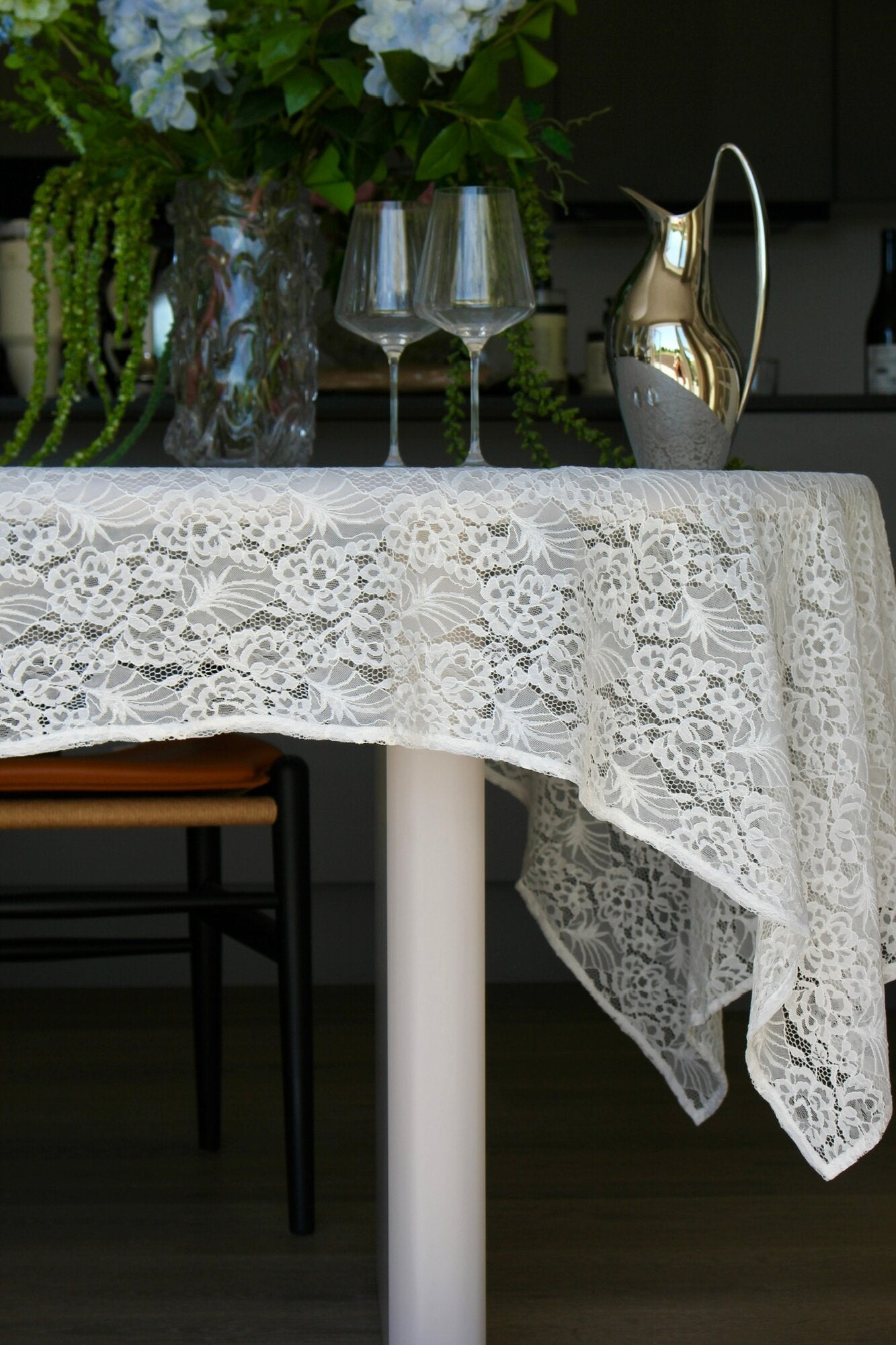 Blondedug, hvid - 134x270 cm